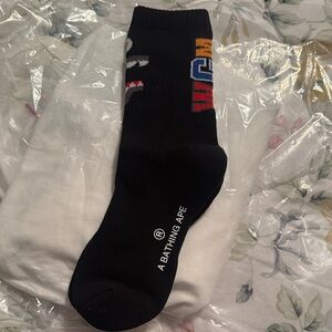 A Bathing Ape Black Socks